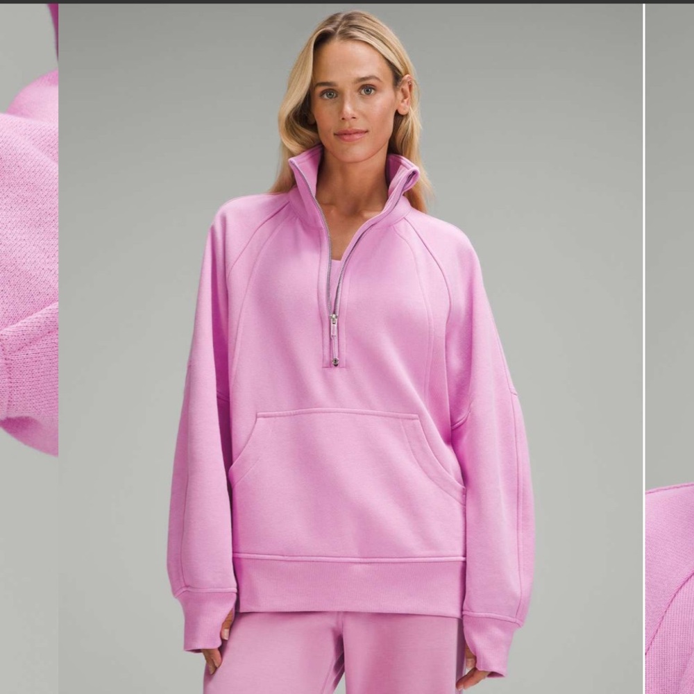 Lululemon Scuba Oversized Funnel-Neck Half Zip *Long Dahlia Mauve